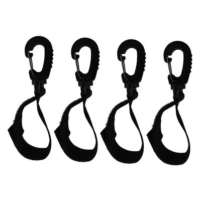 Abaodam 4pcs Rotatable Stroller Hooks Heavy-Duty Bag Hangers for Strollers Wheelchairs Bikes for Keys Wallets Bags Easy to Install Convenient Durable