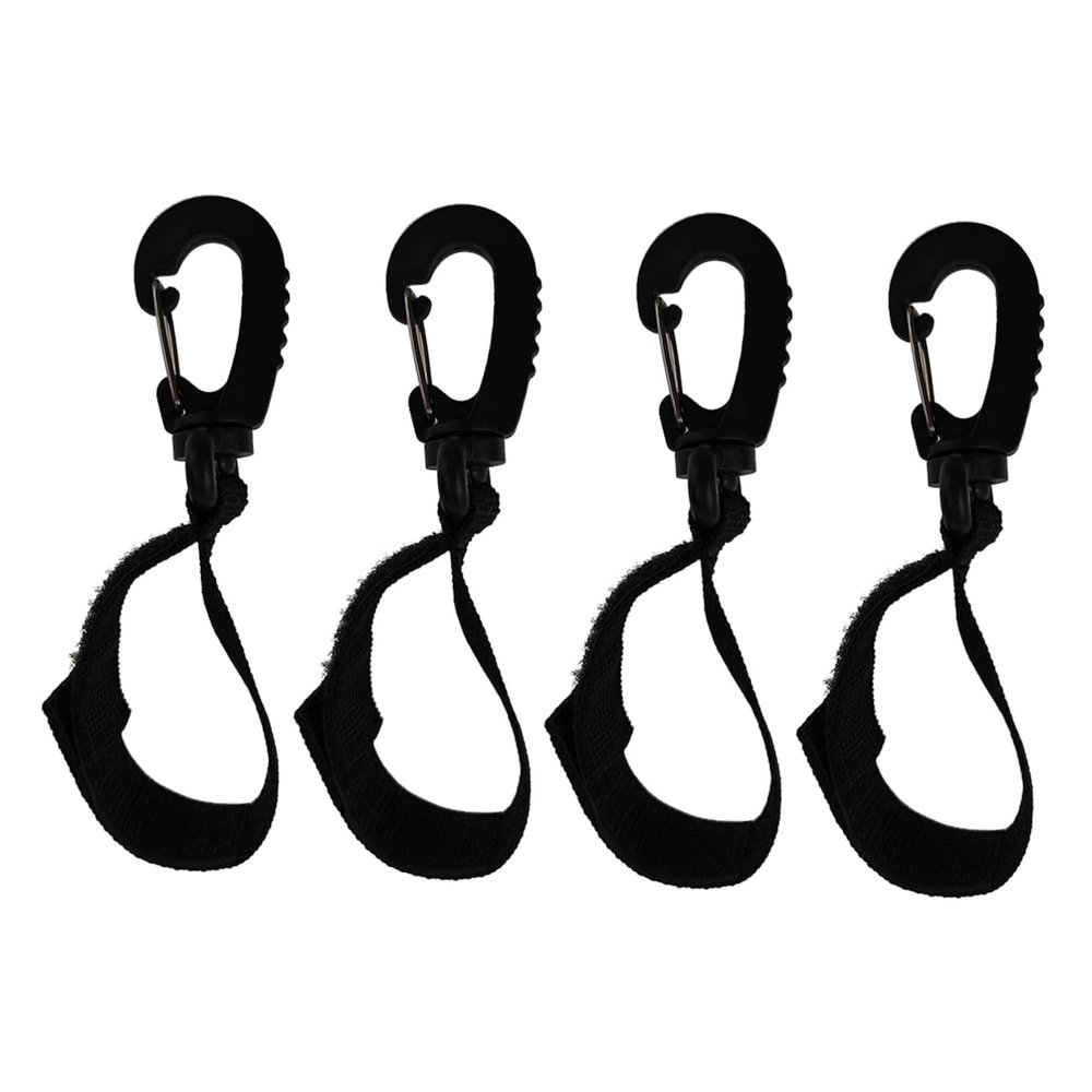 Abaodam 4pcs Rotatable Stroller Hooks Heavy-Duty Bag Hangers for Strollers Wheelchairs Bikes for Keys Wallets Bags Easy to Install Convenient Durable