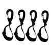 Abaodam 4pcs Rotatable Stroller Hooks Heavy-Duty Bag Hangers for Strollers Wheelchairs Bikes for Keys Wallets Bags Easy to Install Convenient Durable view 1