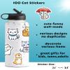 100 Pcs Cute Cat Stickers for Kids, Kawaii Cat Party Favors & Decorations, Gifts for Girls Boys Women Men, Waterproof Stickers for Water Bottle Laptop Scrapbook view 4