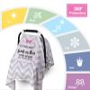 Metplus Muslin Carseat Cover for Babies,Breathable Infant Carseat Cover Lightweight Baby Carrier Cover for Girls Boys, Fit Spring Summer/Hot Days/Warm Weather view 3