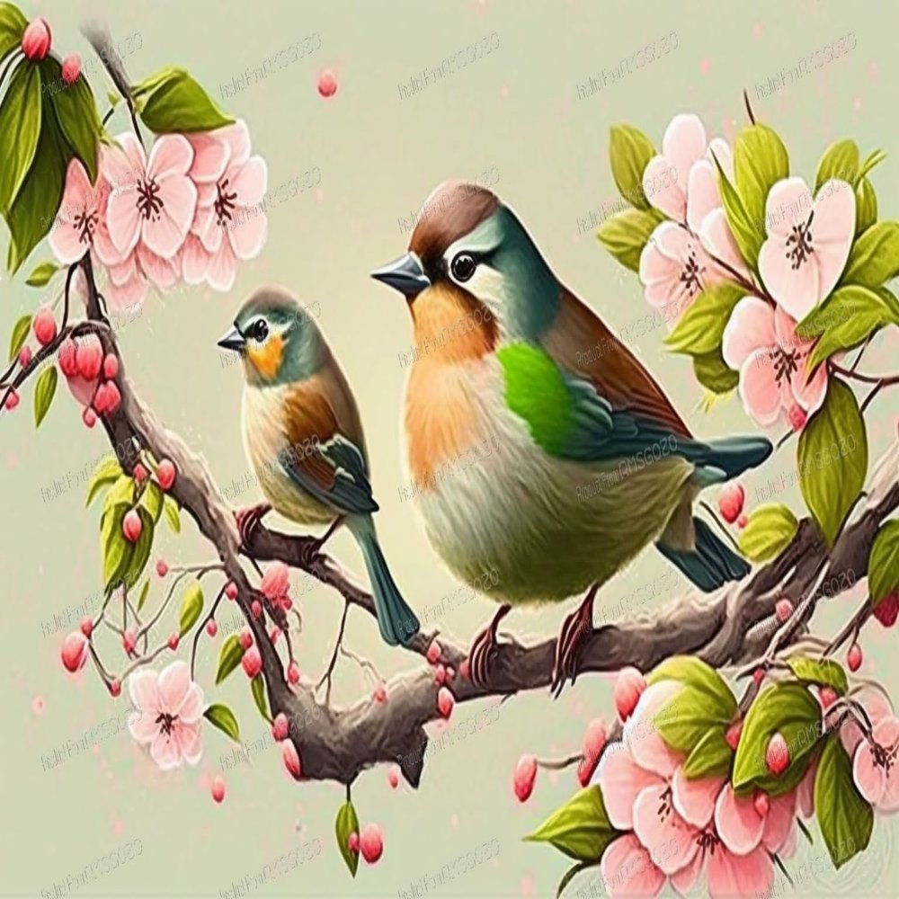 1000 Piece Wooden Puzzles - Flower Birds On Branches - Jigsaw Puzzles for Adults Kids, Each Piece is Unique, Perfect Family Leisure Toys & Gifts - Puzzles Entertainment Collectibles