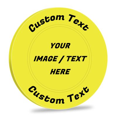 Qansean 100 Custom Plastic Poker Chips Personalized Your Own Photo/Text/Logo on a Chip Double Sided Printing,Good for Bar Drink Token,Commemoration Day,Birthday (Yellow)
