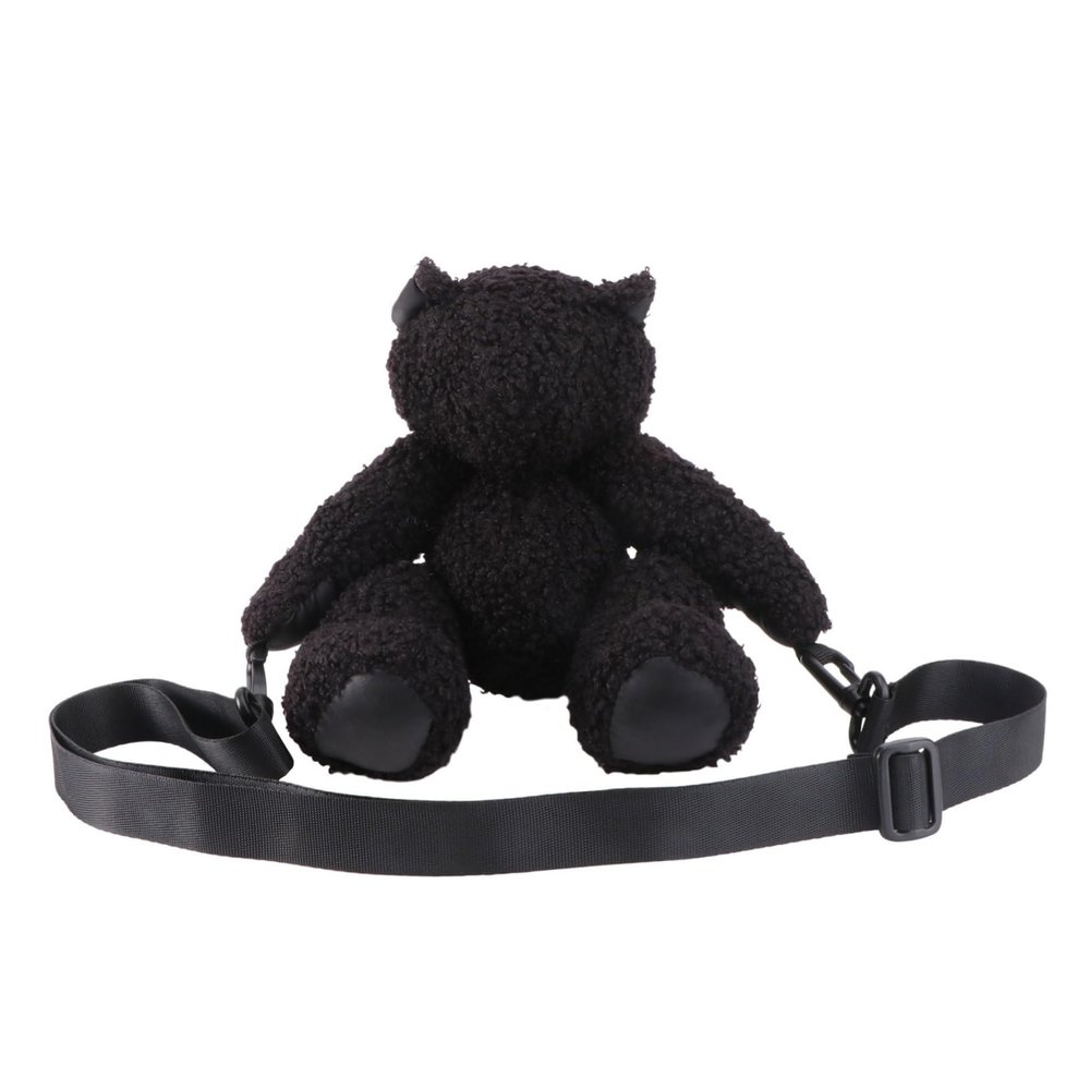 1pc Cartoon Bear Plush Shoulder Bag for Women Stylish Cross-body Pouch for Casual Use Unique and Lovely Design for Shopping and Daily Essentials