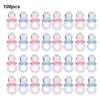 100Pcs Acrylic Pacifier, Plastic Pacifiers Mix Colors Pacifiers, Chupones De Acrlico Baby Sr for Baby Shower Game, Transparent and Shiny, for Decoration of Babies Birthdays and Christenings 21 X view 2