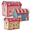 Rice - Large Set of 3 Toy Baskets, Raffia Storage House - Multicoloured, Love Therapy Theme (Set of 3 - Large/Medium/Small) view 1