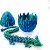 HUAWELL 3 Pack 3D Printed Dragon with Wing Full Articulated Flying Wing Dragon Toys Home Office Decor Easter Gift for Dragon Lovers Home/School/Office Decor Collectables Flying Dragon with Egg view 3