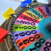 1996-1998 Era Wheel of Fortune Board Game Wheel Spinner wheel itself is 6.73 inches view 3
