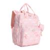 BabbleRoo Diaper Bag Backpack - Baby Essentials Travel Tote - Multi Function Water Resistant Diaper Bag, Travel Essentials Baby Bag with Changing Pad, Stroller Straps & Pacifier Case - Pink Birdy view 1