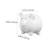 Abaodam 2pcs Adorable Ceramic Piggy Bank for Creative Money Pot for Saving Coins Cute Desktop Decor White Pig Shape view 3