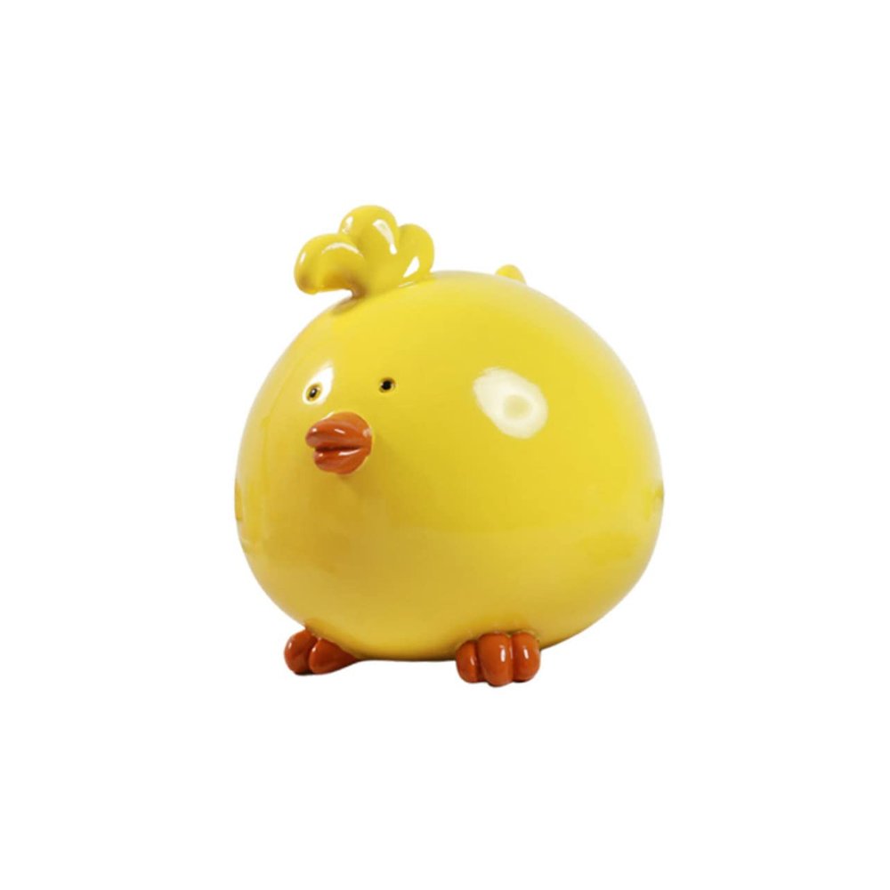 Abaodam Cartoon Chick Piggy Bank Adorable Coin Saving Box for Boys and Girls and Adults Cute Resin Desktop Ornament for Home Office Encourages Saving Habits