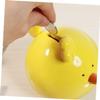 Abaodam Cartoon Chick Piggy Bank Adorable Coin Saving Box for Boys and Girls and Adults Cute Resin Desktop Ornament for Home Office Encourages Saving Habits view 3