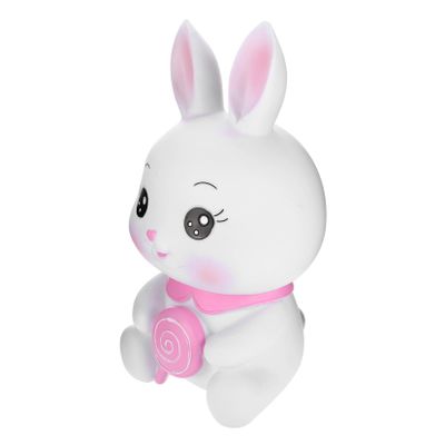 Abaodam Boys and Girls's Electronic Bunny Coin Bank Sturdy Vinyl Coin Saving Jar for Boys Girls Desktop Money Box Decor Learning to Toy