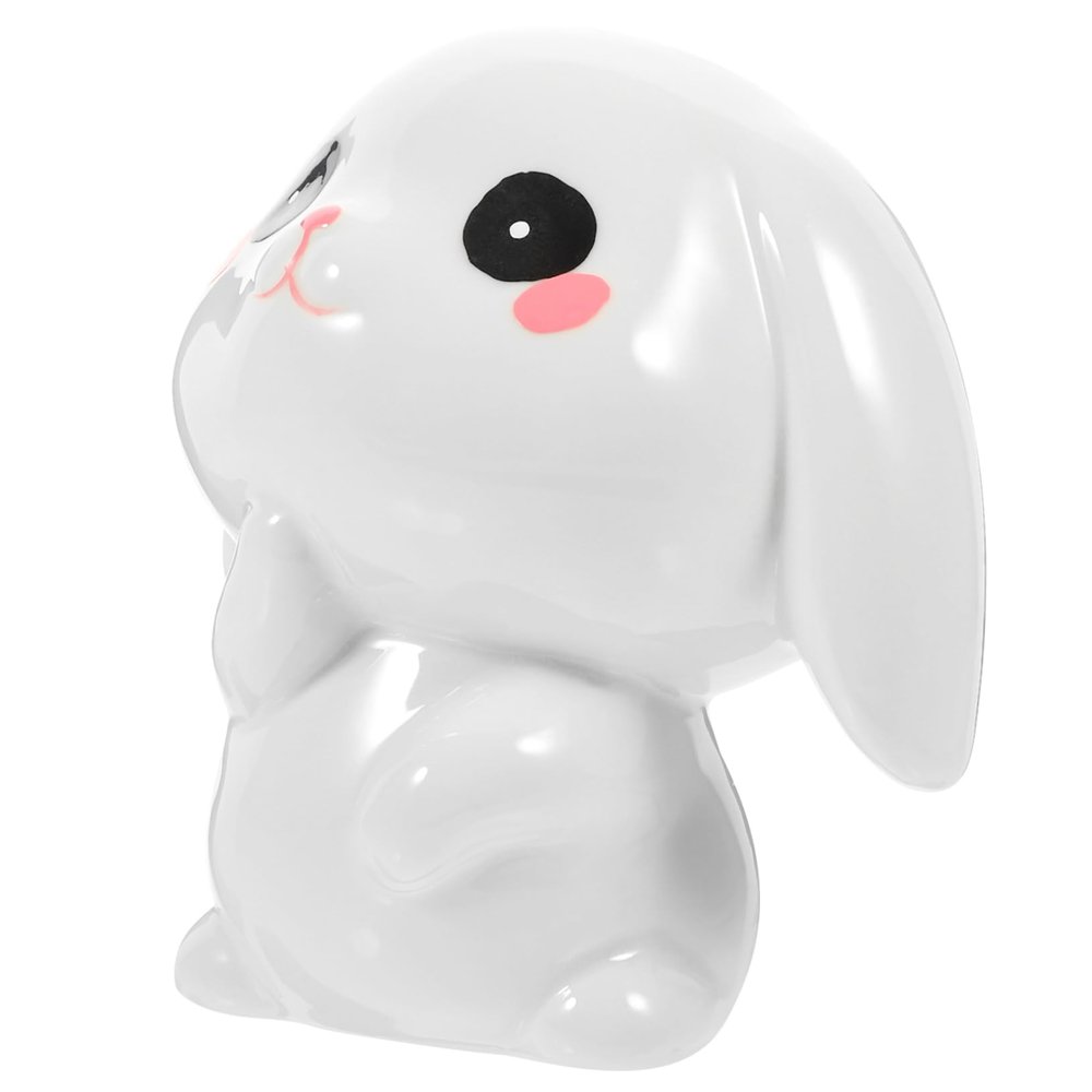 Abaodam Ceramic Bunny Piggy Bank Unbreakable Money Saving Jar for Adorable Coin Jar for Home Decor Birthday Gift