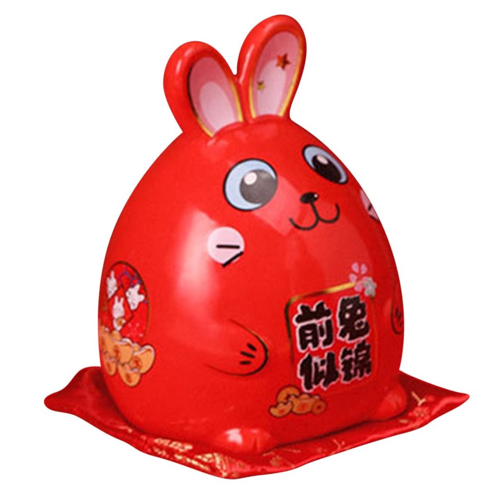 Abaodam Ceramic Rabbit Ornament Piggy Bank Figurine Bunny Money Jar for Boys and Girls