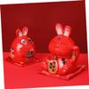 Abaodam Ceramic Rabbit Ornament Piggy Bank Figurine Bunny Money Jar for Boys and Girls view 2