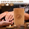 Abaodam I Ching Divination Tube Fortune-Telling Game Bucket with Chinese Copper Coins for Buddhist Prop and Family Fun 3.93X2.75X2.75 Inch view 2