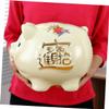 Abaodam Adorable Piggy Bank Coin Saving Pot Ceramic Money Box for Adults Cute Pig Shape Design for Home Decor Birthdays and Special Occasions view 2