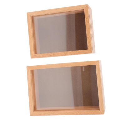 2pcs Wood Piggy Bank Photo Frame Wooden Bank and Picture Holder Multi-Functional Money Saving Box for Boys and Girls and Adults Compact Design for Home Decor