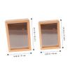 2pcs Wood Piggy Bank Photo Frame Wooden Bank and Picture Holder Multi-Functional Money Saving Box for Boys and Girls and Adults Compact Design for Home Decor view 2