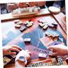 Beaupretty Wooden Domino Racks for Organizing Domino Tiles and Game Cards Natural Wood Holders for Mexican Train Versatile Storage view 2