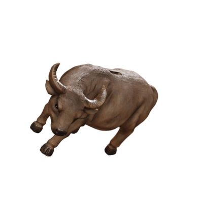 Abaodam Creative Buffalo Coin Bank Artistic Resin Storage Jar for Boy Girl Brown Cartoon Money Pot for Savings Birthday Boy Girl