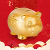 Abaodam 7'' Coin Piggy Bank Ceramic Money Box Creative Saving Pot for Boys and Girls Fun Decorative Pig view 3