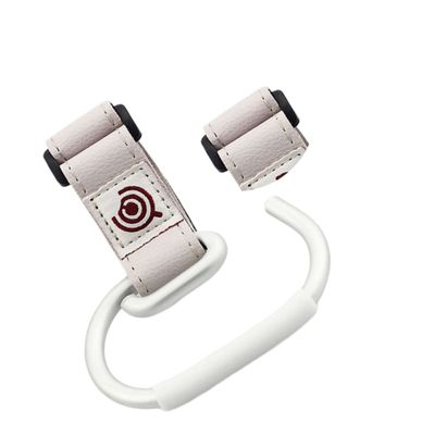 Hohopeti Stroller Hook Clips Heavy-Duty Aluminum Stroller Hanger for Diaper Bags Purse Shopping Convenient Accessory for Parents The Go White Belt Silver Hook