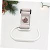 Hohopeti Stroller Hook Clips Heavy-Duty Aluminum Stroller Hanger for Diaper Bags Purse Shopping Convenient Accessory for Parents The Go White Belt Silver Hook view 3