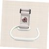 Hohopeti Stroller Hook Clips Heavy-Duty Aluminum Stroller Hanger for Diaper Bags Purse Shopping Convenient Accessory for Parents The Go White Belt Silver Hook view 4