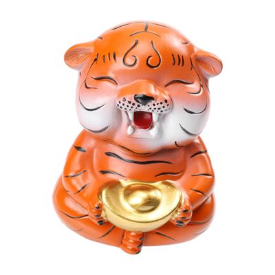 Abaodam Cartoon Tiger Ceramic Money Pot Cute Piggy Bank for Adults Unique Savings Box for Home Decor Birthdays and Festivals