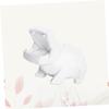 Abaodam Hippo-Shaped Money Box for Creative Desktop Ornament White Saving Pot for Household Adornment Encourages Saving with Cute Design view 3