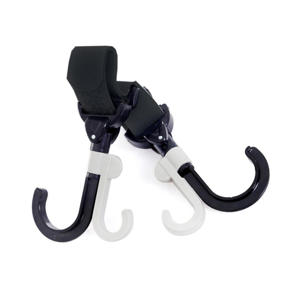 Abaodam 2pcs Stroller Clip Buggy Hook for Stroller Easy Install Remove Carrying Bag Diaper Daily Items Wheelchair Compatible