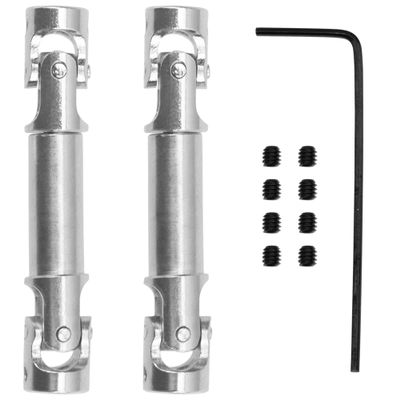 2Pcs Vgoohobby 2mm 3mm 4mm Metal RC Drive Shaft CVD Driveshaft Compatible with WLtoys Axial MN Model WPL Tamiya 1/24 1/18 1/16 1/14 1/12 RC Military Crawler Car Tractor Truck (42-55mm 3-3)