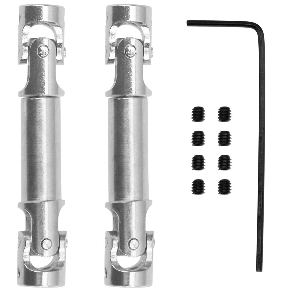 2Pcs Vgoohobby 2mm 3mm 4mm Metal RC Drive Shaft CVD Driveshaft Compatible with WLtoys Axial MN Model WPL Tamiya 1/24 1/18 1/16 1/14 1/12 RC Military Crawler Car Tractor Truck (42-55mm 3-3)