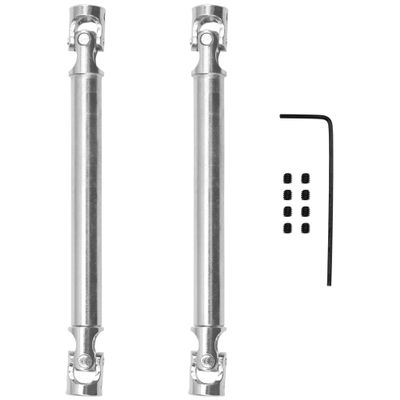 2Pcs Vgoohobby 2mm 3mm 4mm Metal RC Drive Shaft CVD Driveshaft Compatible with WLtoys Axial MN Model WPL Tamiya 1/24 1/18 1/16 1/14 1/12 RC Military Crawler Car Tractor Truck (75-105mm 4-4)