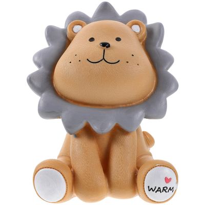 Abaodam Adorable Cartoon Lion Piggy Bank for Boy Girl Resin Saving Pot for for Teaching Saving Habits and Room Decor Great Birthdays and Special Occasions