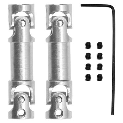 2Pcs Vgoohobby 2mm 3mm 4mm Metal RC Drive Shaft CVD Driveshaft Compatible with WLtoys Axial MN Model WPL Tamiya 1/24 1/18 1/16 1/14 1/12 RC Military Crawler Car Tractor Truck (30-36mm 2-2)