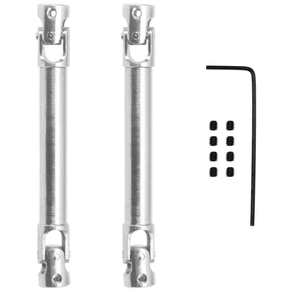 2Pcs Vgoohobby 2mm 3mm 4mm Metal RC Drive Shaft CVD Driveshaft Compatible with WLtoys Axial MN Model WPL Tamiya 1/24 1/18 1/16 1/14 1/12 RC Military Crawler Car Tractor Truck (60-80mm 4-4)