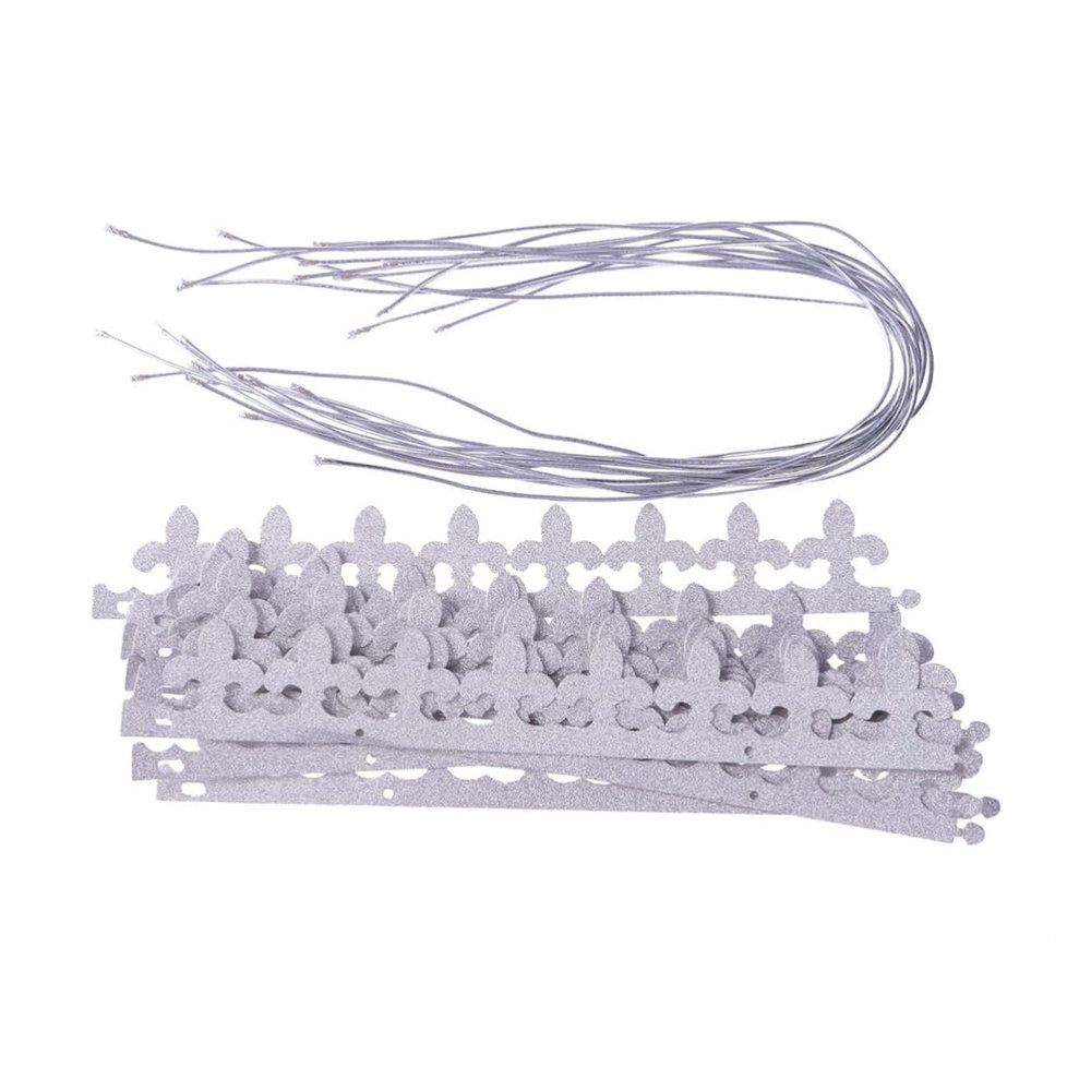 Alipis Shiny Silver Birthday Hat Set 12 Paper Crowns Perfect Party Decoration for Boys and Girls Adults