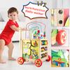 Wooden Activity Cube 6 in 1 Montessori Educational Learning Sensory Toys for 1 Year Old 12-18 Months Boys Girls First Birthday Gifts for Baby Toddler Toys Age 1-2 Bead Maze Shape Sorter Abacus view 4