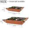Vintage Bird Flower Dice Tray PU Leather Dice Rolling Tray Folding Dice Holder for Dice Games, Like RPG, DND and Other Table Games view 4