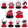10PCS Graduation Decorations Class of 2025 Centerpieces, Congrats Grad Honeycomb Table Toppers for Graduation Party Favors, 2026 Graduation Party Decorations (10PCS, Red & Black) view 2