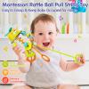 HOLA Montessori Toys for 1 Year Old Boys-Rattle Teething Baby Toys 0-6 & 6-12 Months, Silicone Pull String Sensory Toys for 1 Year Old Girl Gifts Christmas Stocking Stuffers view 2