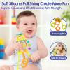 HOLA Montessori Toys for 1 Year Old Boys-Rattle Teething Baby Toys 0-6 & 6-12 Months, Silicone Pull String Sensory Toys for 1 Year Old Girl Gifts Christmas Stocking Stuffers view 4