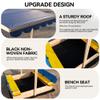 RUNSHED 48x48 Large Wooden Sandbox with Locking Lid & Adjustable Canopy Cover - Outdoor Sand Box for Kids Ages 4-8, Foldable Bench Seats, UV-Resistant Roof, Easy-Drain Bottom Liner view 4