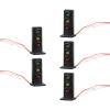 MOOKEENONE 5Pcs 1:87 Scale Model Railroad Traffic Light Signal Light, DC 3V Lights, 3-Lights Block Signal for Train Building Scenery Layout Decoration view 1