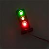MOOKEENONE 5Pcs 1:87 Scale Model Railroad Traffic Light Signal Light, DC 3V Lights, 3-Lights Block Signal for Train Building Scenery Layout Decoration view 3