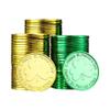 ccHuDE 120 Pcs 3.5cm St.Patrick's Day Shamrock Coins Cute Clover Coins Small Green Golden Coins Good Luck Coins Party Decoration Coins for Party Supplies view 1