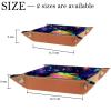 Galaxy Frog Dice Tray PU Leather Dice Rolling Tray Folding Dice Holder for Dice Games, Like RPG, DND and Other Table Games view 4